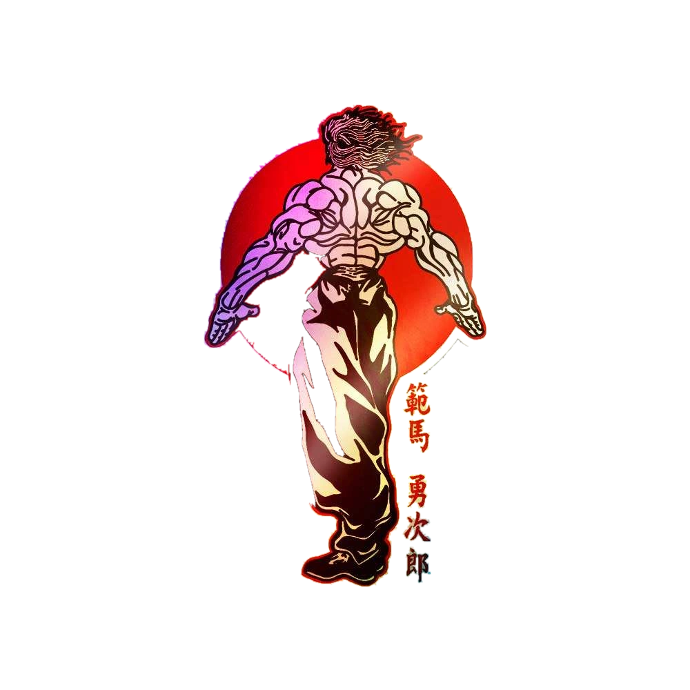 Yujiro Hanma Demon Back Holographic Sticker